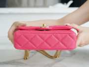 Chanel 23P pink shoulder bag with gold buckle 12x19x8cm - 6