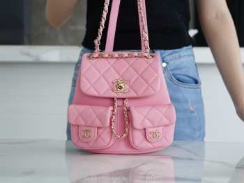 Chanel small backpack in pink AS3787 16.5x17.5x10cm