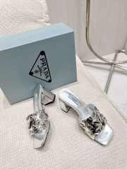 Prada High-heeled slippers silver 7cm - 6