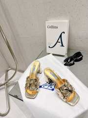 Prada High-heeled slippers gold 7cm - 3