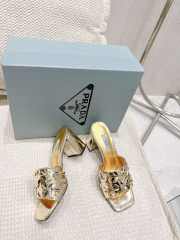 Prada High-heeled slippers gold 7cm - 2