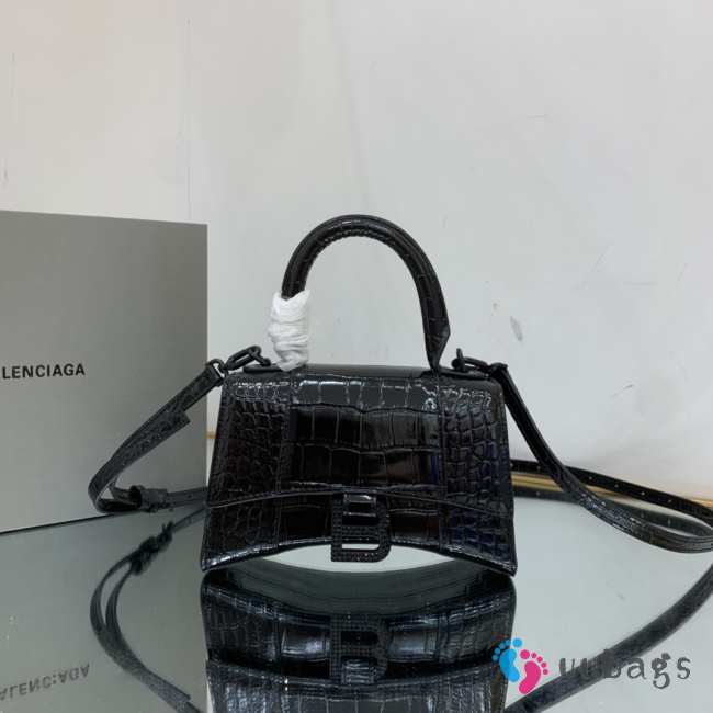 Balenciaga Hourglass BG8896 shiny leather in black 19x8x21cm - 1