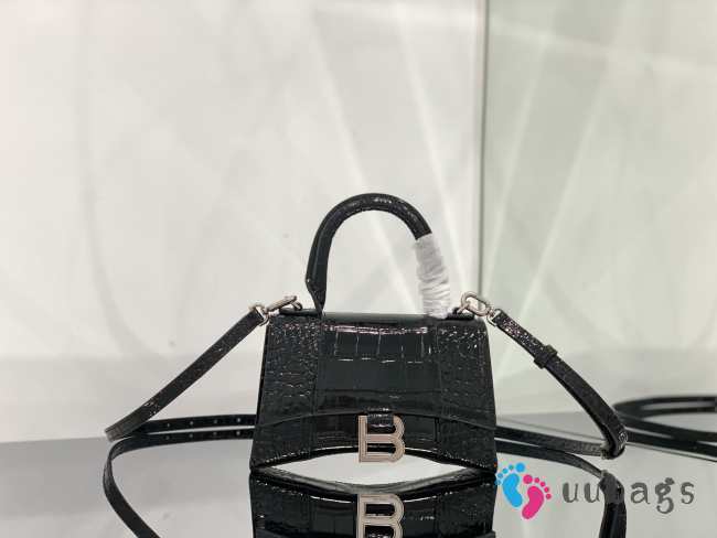 Balenciaga Hourglass BG8896 black with silver buckle 19x8x21cm - 1