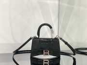 Balenciaga Hourglass BG8896 black with silver buckle 19x8x21cm - 1