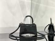 Balenciaga Hourglass BG8896 black with silver buckle 19x8x21cm - 3