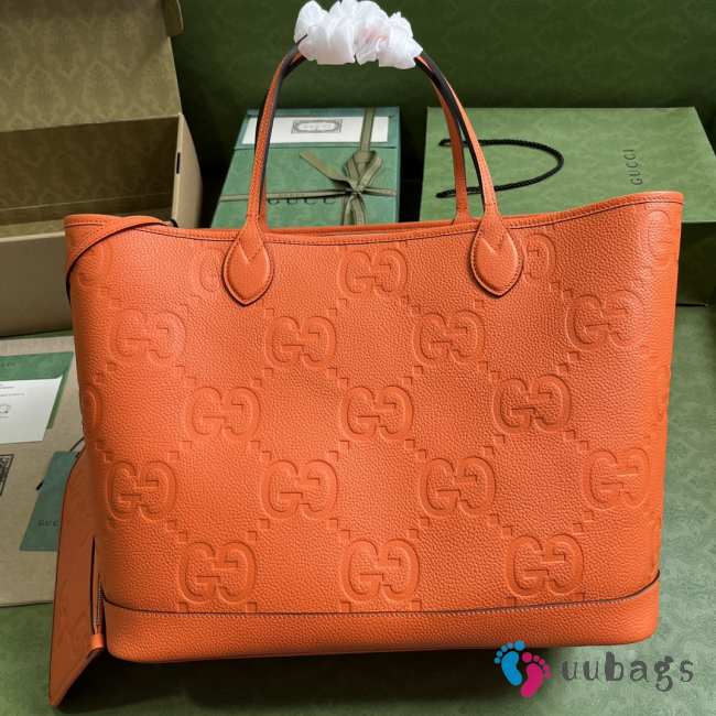 Gucci Jumbo GG Large Tote bag in orange 40x33x19cm - 1