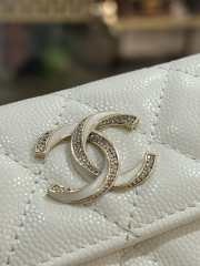 Chanel 23S Wallet in White 11x8.5x3cm - 6