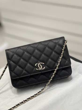 Chanel small Woc 23s in black 19x3x12cm