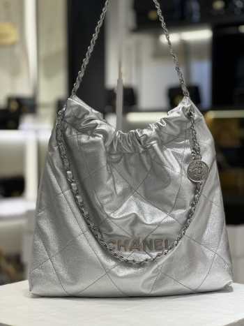 Chanel 22s bag in silver 30x30x8cm