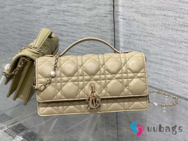 Lady Dior Pearl Hand Messenger Bag in beige 21x11x5cm - 1