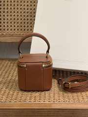 Celine small cylinder bag in brown 9x9.5x9cm - 2