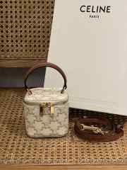 Celine small cylinder bag in white 9x9.5x9cm - 1