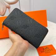 Hermes 666043 Small Wallet in black 19x10x2.5cm - 5