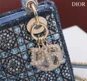 Lady Dior Micro blue 17x15x7cm - 6