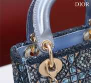 Lady Dior Micro blue 17x15x7cm - 5