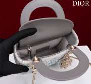 Lady Dior Micro gray 17x15x7cm - 3