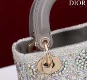 Lady Dior Micro gray 17x15x7cm - 6