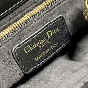 Dior lady small bag with gold hardware in black 19x13x8cm - 3