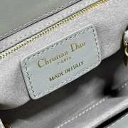 Dior Lady Small bag with gold hardware in gray 19x13x8cm - 3