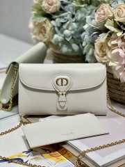 Dior Bobby East-West Pouch in white 21.5×12×4cm - 1