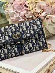 Dior Bobby Oblique Jacquard in Blue 21.5x12x4 cm - 5