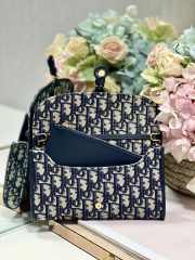 Dior Bobby Oblique Jacquard in Blue 21.5x12x4 cm - 4