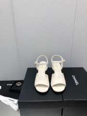 Chanel Sandal 9cm in white 5 colors - 4