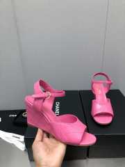 Chanel Sandal 9cm in pink with shiny leather  - 5