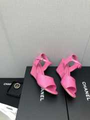 Chanel Sandal 9cm in pink with shiny leather  - 6