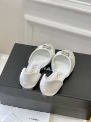 Chanel doll flat shoes in white - 4