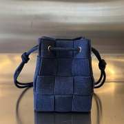 Bottega Veneta Blue Small Cassette Denim Bucket Bag - 1