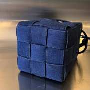 Bottega Veneta Blue Small Cassette Denim Bucket Bag - 5