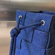 Bottega Veneta Blue Small Cassette Denim Bucket Bag - 2