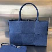 Bottega Veneta Denim Tote Bag In Blue 36x25x14cm - 1