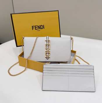 Fendi wallet white 21x4x11cm