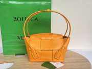 Bottega Veneta Arco Intreccio Leather Top Handle Bag in Orange - 1