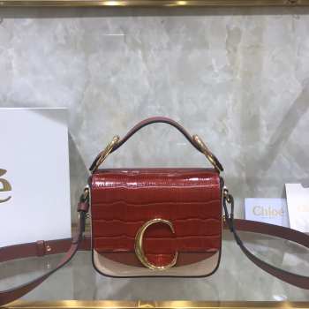 Chloe Logo C S1160 in red 16.5x14x5cm