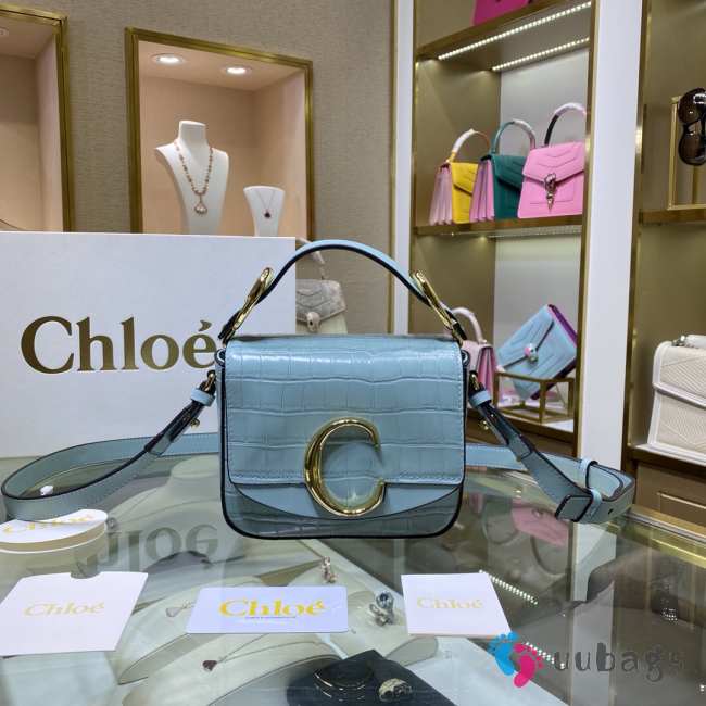 Chloe Logo C in Blue 16.5x14x5cm - 1