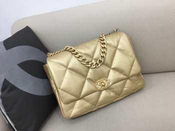 Chanel 19 Maxi Flap Bag in Gold 36cm