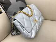 Chanel 19 Maxi Flap Bag in Silver 36cm - 5