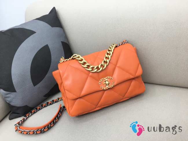 Chanel 19 Maxi Flap Bag in Orange 30cm - 1