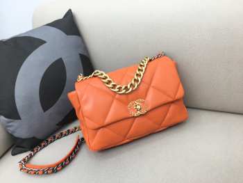 Chanel 19 Maxi Flap Bag in Orange 30cm