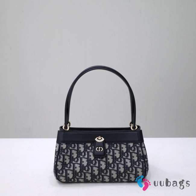 Dior Small Key Bag Black Oblique Jacquard 22x12.5x12cm - 1