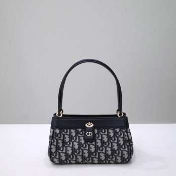 Dior Small Key Bag Black Oblique Jacquard 22x12.5x12cm