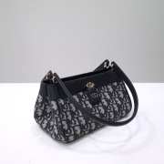 Dior Small Key Bag Black Oblique Jacquard 22x12.5x12cm - 3