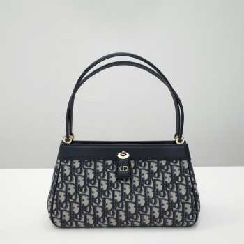 Dior Small Key Bag Black Oblique Jacquard 30x16.5x13cm