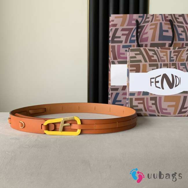 Fendi belt in orange width 3cm - 1