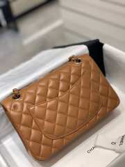 Chanel flap bag with gold hardware in brown 23cm - 6