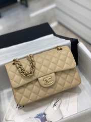 Chanel Flap bag with gold hardware in beige 23cm - 6