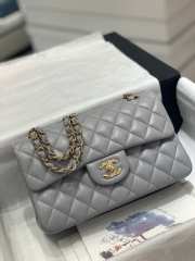 Chanel Flap bag with silver hardware in gray 23cm - 6